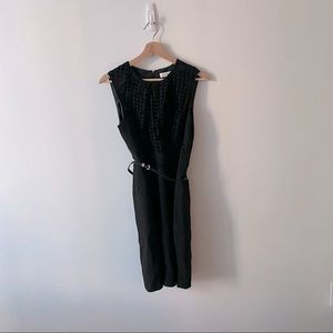 Calvin Klein Houndstooth belted dress